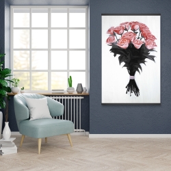 Magnétique 28 x 42 - Bouquet de roses corail