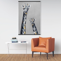 Magnetic 28 x 42 - Steel blue giraffe