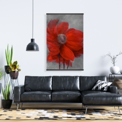 Magnetic 28 x 42 - Red flower in the wind