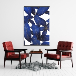 Magnétique 28 x 42 -  feuilles bleues abstraites et modernes