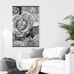 Magnetic 28 x 42 - Grayscale roses