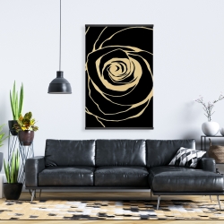 Magnétique 28 x 42 - Rose noire