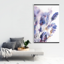 Magnetic 28 x 42 - Watercolor lavender flowers with blur effect