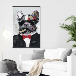 Magnetic 28 x 42 - Smoking gangster bulldog