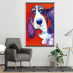 Magnétique 28 x 42 - Chien basset abstrait et coloré