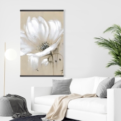 Magnétique 28 x 42 - Fleur sauvage blanche et abstraite