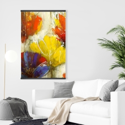 Magnétique 28 x 42 - Fleurs jaunes modernes