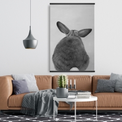 Magnétique 28 x 42 - Petit lapin de dos