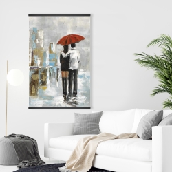 Magnétique 28 x 42 - Couple marchant sous leur parapluie