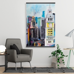 Magnétique 28 x 42 - Paysage urbain coloré de manhattan