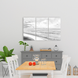 Canvas 24 x 36 - Monochrome tropical sunset