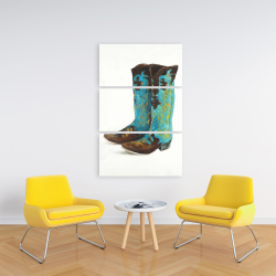 Canvas 24 x 36 - Blue cowboy boots