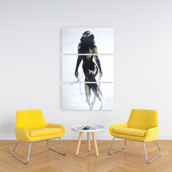 Toile 24 x 36 - Vue de dos d'une silhouette abstraite de femme