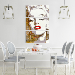 Toile 24 x 36 - Marilyn monroe et typographie