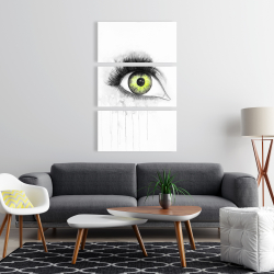 Canvas 24 x 36 - Green eye in watercolor