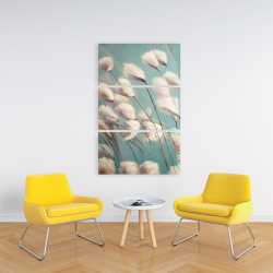 Canvas 24 x 36 - Cotton grass flowers in the wind