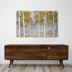 Toile 24 x 36 - Forêt de bouleaux d'automne