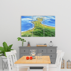 Canvas 24 x 36 - Golf course on the coast