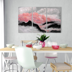 Canvas 24 x 36 - Gray and pink clouds