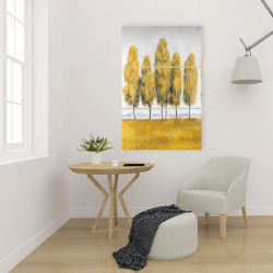 Toile 24 x 36 - Arbres jaunes abstraits