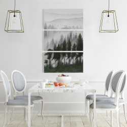 Toile 24 x 36 - Paysage de montagne en aquarelle sombre