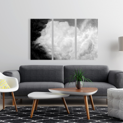 Toile 24 x 36 - Nuages sombres monochrome