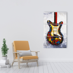 Toile 24 x 36 - Guitare colorée