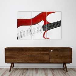 Toile 24 x 36 - Guitare rock rouge