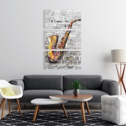 Canvas 24 x 36 - Graffiti of a saxophone