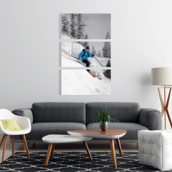 Canvas 24 x 36 - Man skiing in mountain