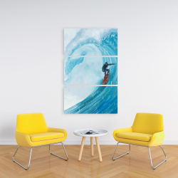 Toile 24 x 36 - Surfeur sur une grande vague