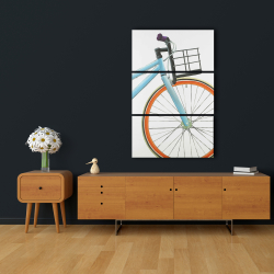 Canvas 24 x 36 - Orange and blue bike