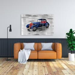 Toile 24 x 36 - Jouet de voiture vintage bleu