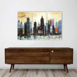 Toile 24 x 36 - Horizon du paysage urbain abstrait