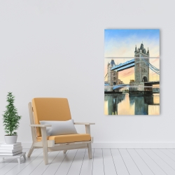 Toile 24 x 36 - Coucher de soleil sur le london bridge