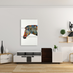Canvas 24 x 36 - Colorful zebra