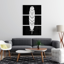 Canvas 24 x 36 - Feather with patterns