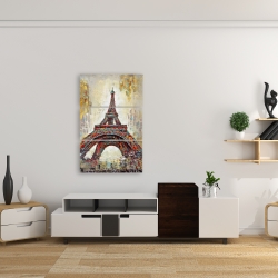 Toile 24 x 36 - Tour eiffel abstraite