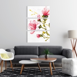 Canvas 24 x 36 - Watercolor magnolia flowers