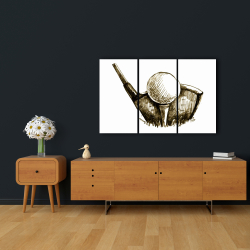 Toile 24 x 36 - Illustration d'une balle de golf