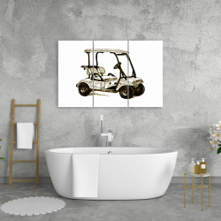 Canvas 24 x 36 - Illustration of a golf cart