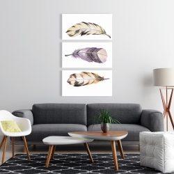 Canvas 24 x 36 - Horizontal striped feather set