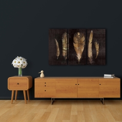 Canvas 24 x 36 - Brown feather set