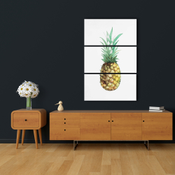 Toile 24 x 36 - Ananas à l'aquarelle