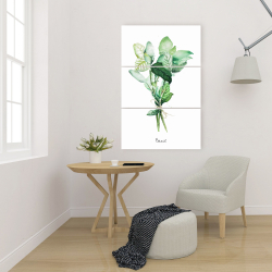 Canvas 24 x 36 - Tied up basil leaves bundle - en