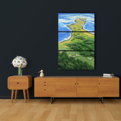 Canvas 24 x 36 - Golf course on the coast