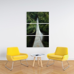 Canvas 24 x 36 - Suspended bridge in the forest