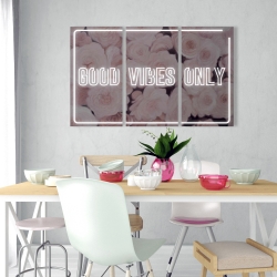 Canvas 24 x 36 - Good vibes only - roses