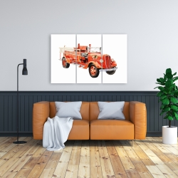 Toile 24 x 36 - Camion de pompier vintage