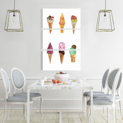 Toile 24 x 36 - Cornets de crème glacé